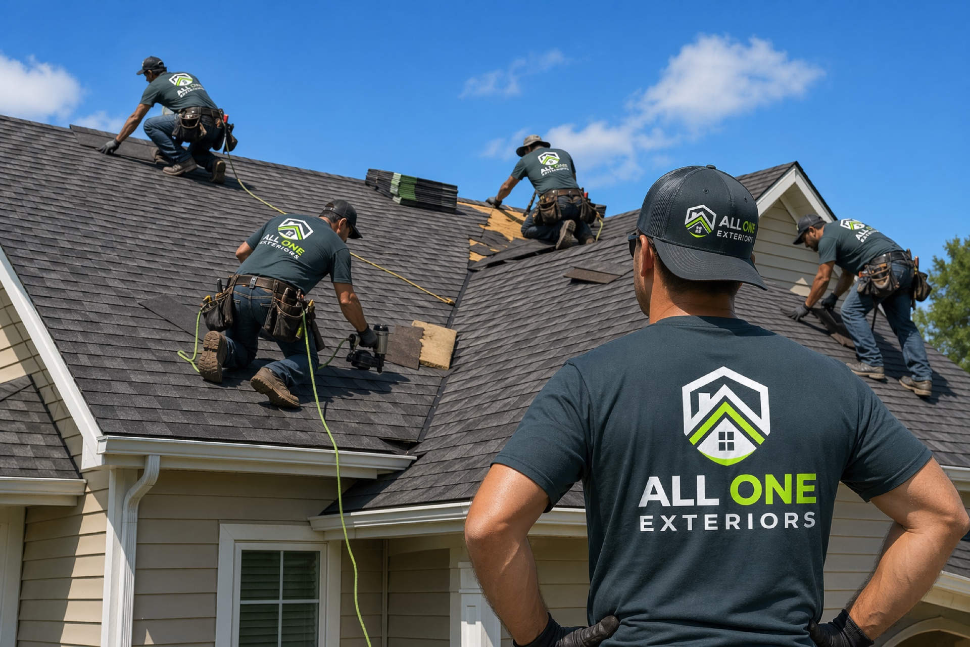 Charcoal architectural shingle replacement